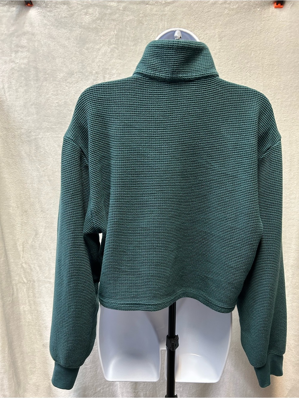 Athleta Half-Zip Waffle-Knit Pullover in Green - Picture 6 of 8
